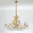 Candelabru modern cristal  Aur 24k 10xE14/40W, Hirohito LU 2143/10 Gold Orion